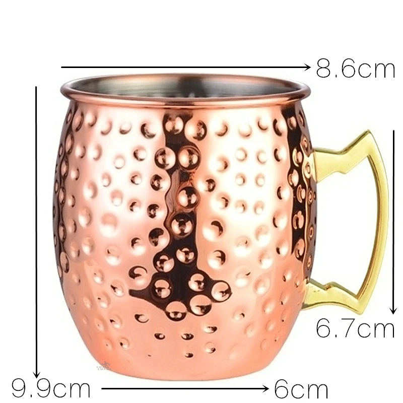 8pcs Hammered Moscow Mule Copp - Copper Cocktail Mug ulasan dan harga